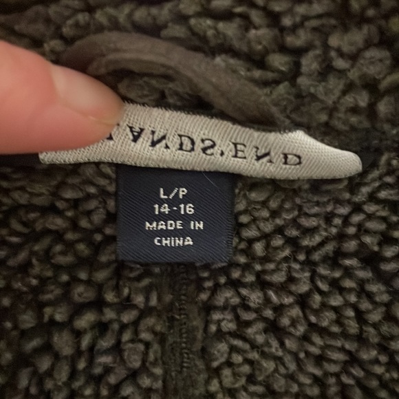 Brown Vintage Lands End Sherpa Suede Jacket - Picture 5 of 10